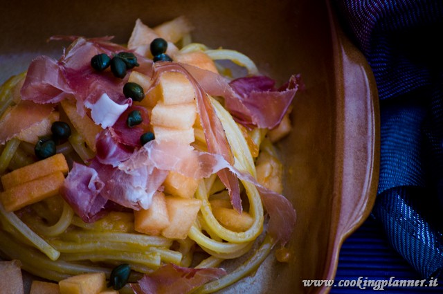 Spaghetti prosciutto e melone