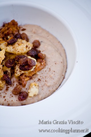 Polenta di castagne con baccalà dolce forte